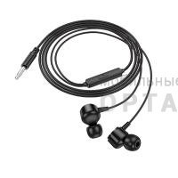 Наушники внутриканальные BOROFONE BM94 Sonar, , пластик, микрофон, кабель Jack 3.5mm, 1.2м, цвет: чёрный (1/420)