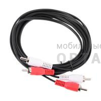 Кабель соединительный VCOM 2xRCA (M) / 2xRCA (M), чёрный, 3 м. (1/200)