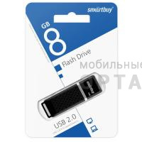 Флешка USB 8 Гб  Smartbuy  Quartz  чёрный