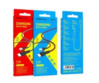 Кабель USB to Micro Borofone BX39, 1.0м, 2.4A, черный, красный