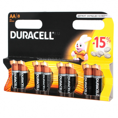 Элемент питания Duracell LR03 BL8 BASIC  (8/80/35280)